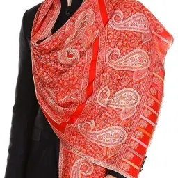 Cotton Silk Embroidered Red Men Dupatta-picture-16