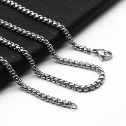 chain for boys men | Golden chain Neck| Anti tarnish necklace long chains gifts Silver Plated Metal, Silver, Alloy, Stainless Steel Chain-image-14