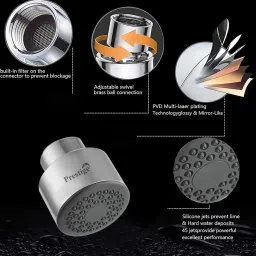 prestige Ess with Stainless Steel Arm Round Overhead Fixed Mount image 3