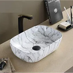 Glossy Finish Designer Tabletop Wash Basin For Bathroom (18 x 13 x 5.5 Inch) MS-140 Table Top Basin-image-30