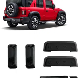 car black glossy door handle cover for roxx Car Grab Handle Cover-image-5