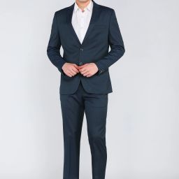 Men SB2 BTN SLM NTCH, UNCRUSHED 2PC SUIT Self Design Suit-image-59