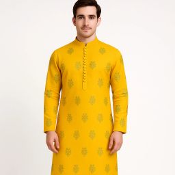 Men Printed Cotton Blend Straight Kurta-image-46