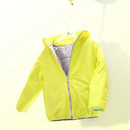Cherry Crumble Kids Grey & Blue Colourblocked Reversible Padded Jacket-image-40