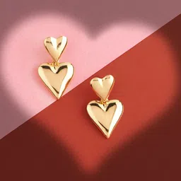 Accessorize London Heart Shaped Drop Earrings-25