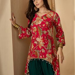 Sangria Women Pink Kurta Sets-picture-44