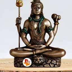 DARIDRA BHANJAN Brown Mahadev Shiv Idol Showpiece-image-16