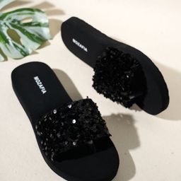 MOZAFIA Women Open Toe Flats with Buckles-image-37