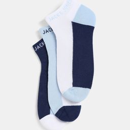 Jack & Jones Men Cotton Pack Of 3 Colourblocked Ankle Length Socks-image-66