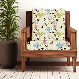 STITCHNEST Green & White 2 Pieces Floral Printed Cotton Sofa Covers-19