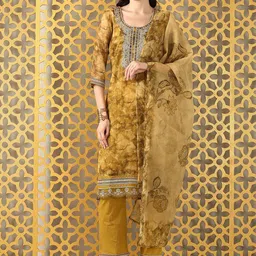 Anouk Women Abstract Printed Kurta with Trousers & Dupatta-1
