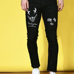 styzon Men Jean Slim Fit Highly Distressed Jeans-image-70