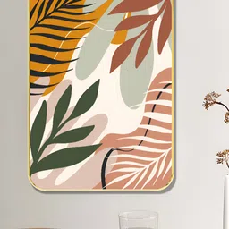 Livin'luxe White & Green Tropical Leaves Printed Wall Art-picture-43