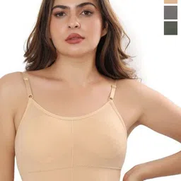 Moda Rapido Pack Of 3 Full Coverage Lightly Padded Everyday Bra-image-84