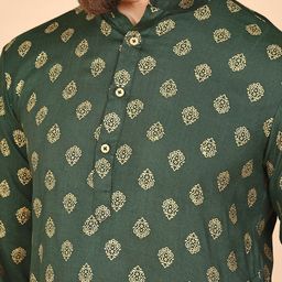 Anouk Rustic Men Ethnic Motifs Printed Regular Kurta with Pyjamas image 3