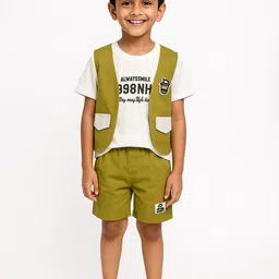 POP STREET KIDS Boys Graphic Printed Round Neck T-shirt With Shorts-picture-18