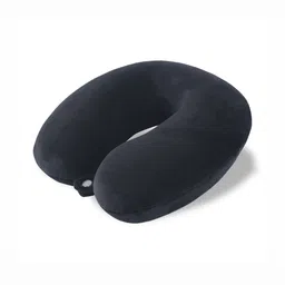 Aura Black Memory Foam Filled Cotton Travel Pillow-13