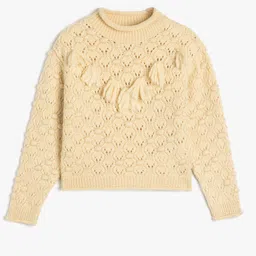 Koton Girls Cable Knit Round Neck Long Sleeves Pullover Sweater-picture-48