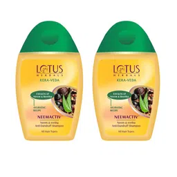 Lotus Herbals Kera-Veda Set Of 2 Neemactiv Neem & Reetha Anti Dandruff Shampoo-150ml Each image 1