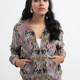 PS PRET BY PAYAL SINGHAL Women Polyester Lightweight Bomber with Embroidered Jacket-image-37