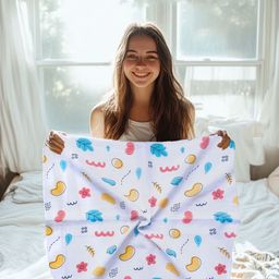 BAESD Set Of 2 Printed Organic Cotton Soft Baby Towels-12