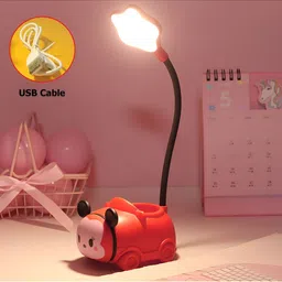 Flenzy Red Acrylic Quirky Square Table Lamp-44