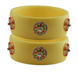 Vidhya Kangan Multi-Coloured Brass Bangles-33