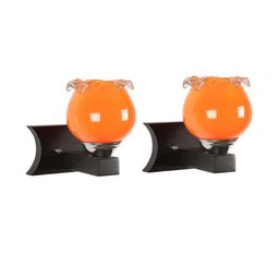 Somil Premium Designer Glass Wall / Night Lamp Elegant & Stylish Dcor Accent for Modern Interiors, color- Orange, Size:- 18.5 X 26 X 22.5 CM-picture-45