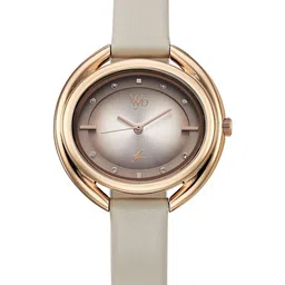 Fastrack Women Embellished Dial & Leather Bracelet Style Straps Analogue Watch FV60080WL01-49