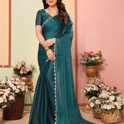 The Textile Hub Embellished Beads and Stones Pure Silk Saree-image-84