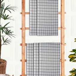 Aura Grey & Black 5 Printed Cotton 210 GSM Bath Towel-image-25