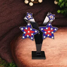 PRIAANSHA CREATIONS Star Shaped Drop Earrings-picture-38