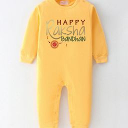 BLUSHES Infants Raksha Bandhan Printed Pure Cotton Romper-image-85