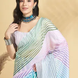 RACHNA Striped Ikat Saree-picture-41