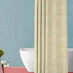 ArtzFolio Beige Printed Waterproof Shower Curtain-2