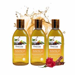 Axiom Set of 3 Mukti Gold Herbal Hair Oil With Rare Herbs- 100 ml Each-41