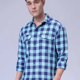 The Indian Garage Co Men Opaque Checked Casual Shirt-image-59
