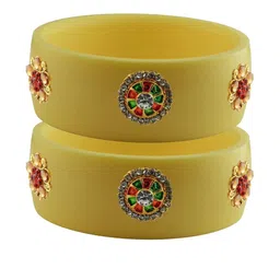 Vidhya Kangan Multi-Coloured Brass Bangles-56