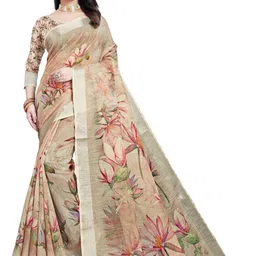 J 6 DESIGNER Woven Design Floral Printed Saree-picture-21