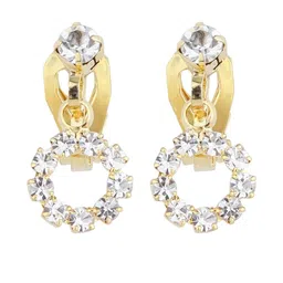 Crystal Stud Cuff Clips | Non-Piercing Earrings for Cartilage & Helix | Premium Gold-Plated Earcuff-image-89