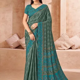 KALINI Poly Crepe Saree-image-36