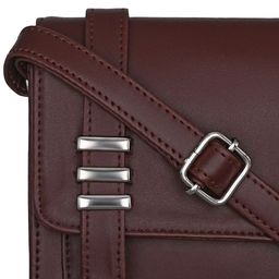 Mast & Harbour Textured PU Structured Handheld Bag with Cut Work image 5
