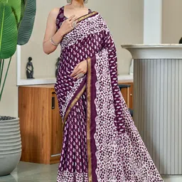 DIVASTRI Zari Bagru Saree-51