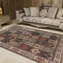 Carpet Decore Brown & Red Ethnic Motifs Printed Water Resistant Carpet-16