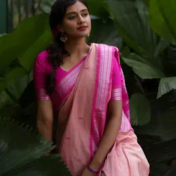 CANIZZARO Women Woven Design Zari Banarasi Saree-picture-45