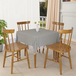 Aura Grey Checked 4-Seater PVC Table Cover-20
