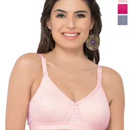 College Girl Pack of 3 Full Coverage Seamless Lightly Padded Minimizer Bra-image-85