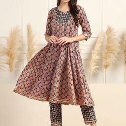Moda Rapido Women Ethnic Motifs Printed Regular Kurta with Trousers-picture-21