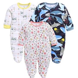 BABY GO Infants Pack Of 3 Printed Cotton Sleepsuits-picture-13