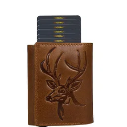 DOECRAFT Men RFID Brand Logo Leather Card Holder-18